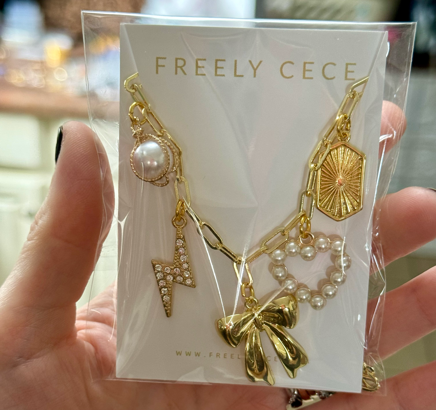 Trendy Gold Everyday Charm Necklace