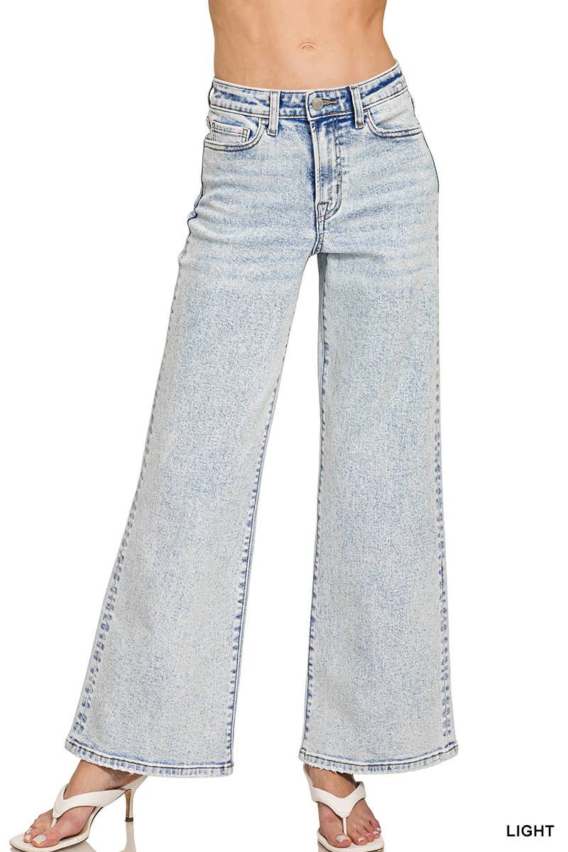 Light Wash Wide Leg Jeans