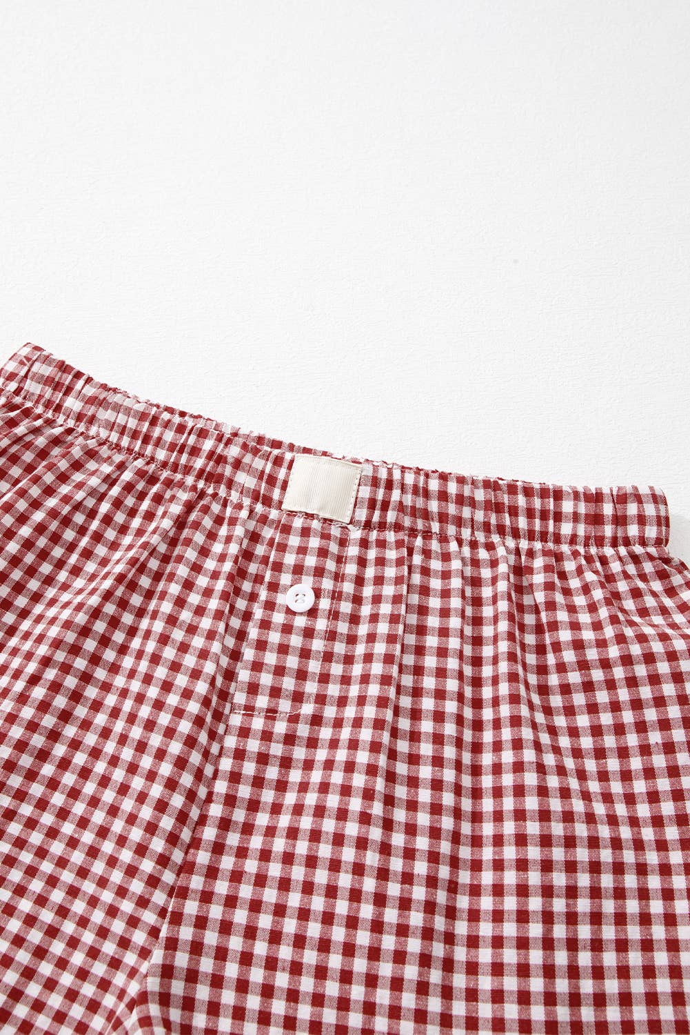 Stripe Plaid Printed High Waist Gingham Shorts