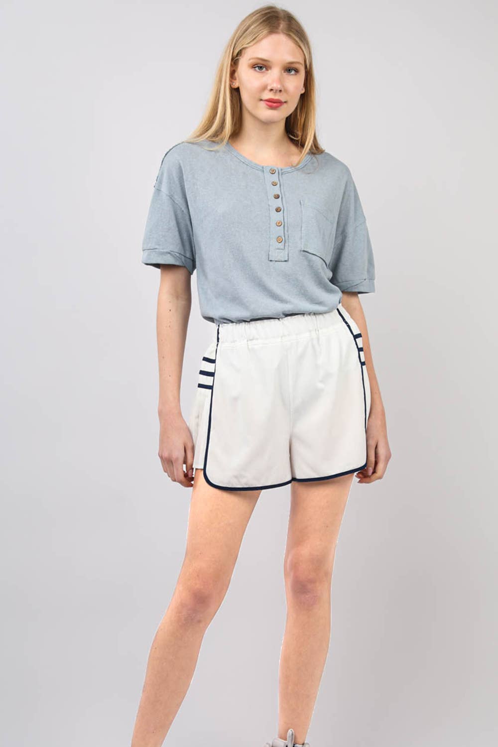 Side Pleated Detail Activewear Shorts