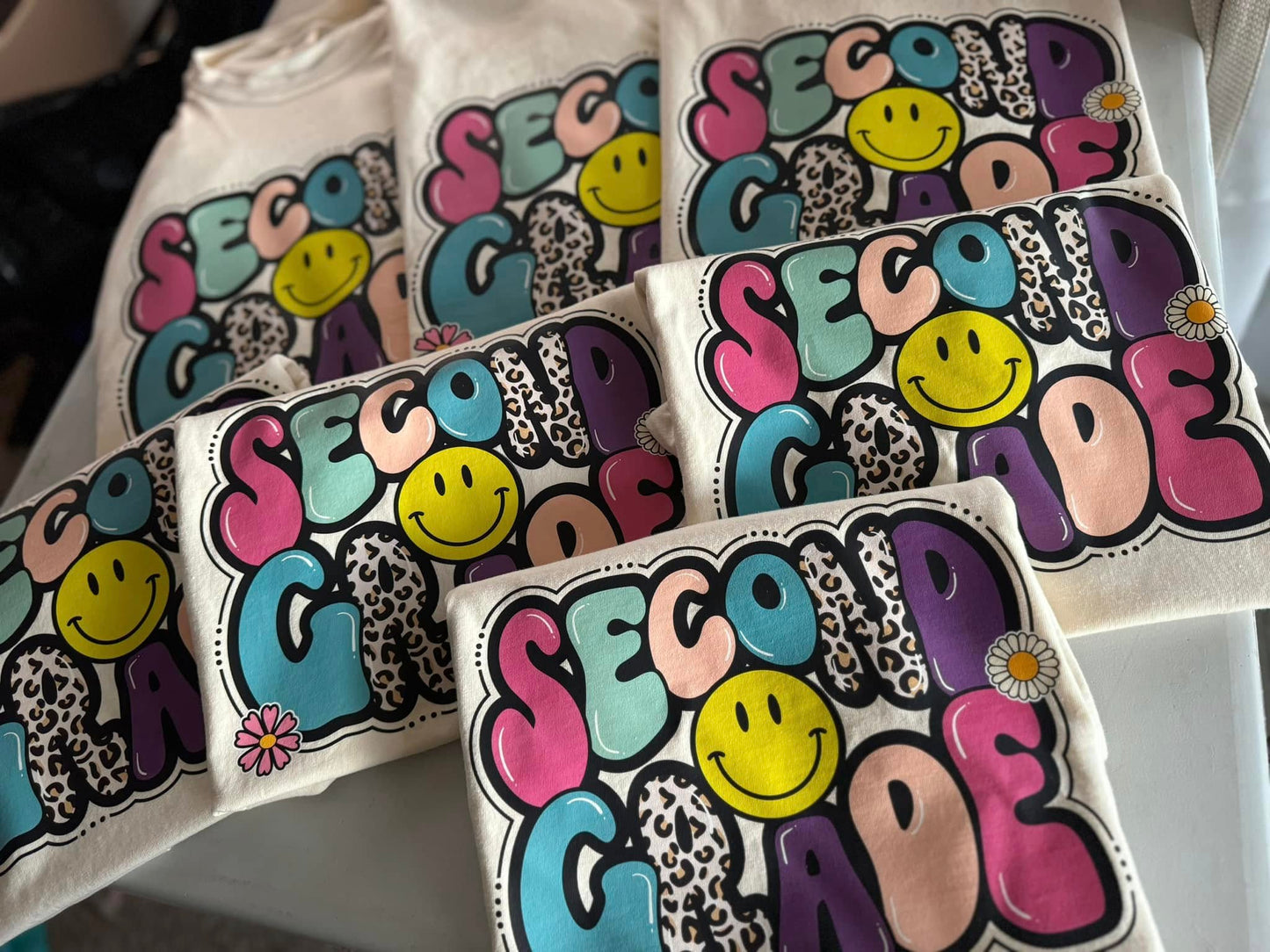 Second Grade Smiley Retro Tee