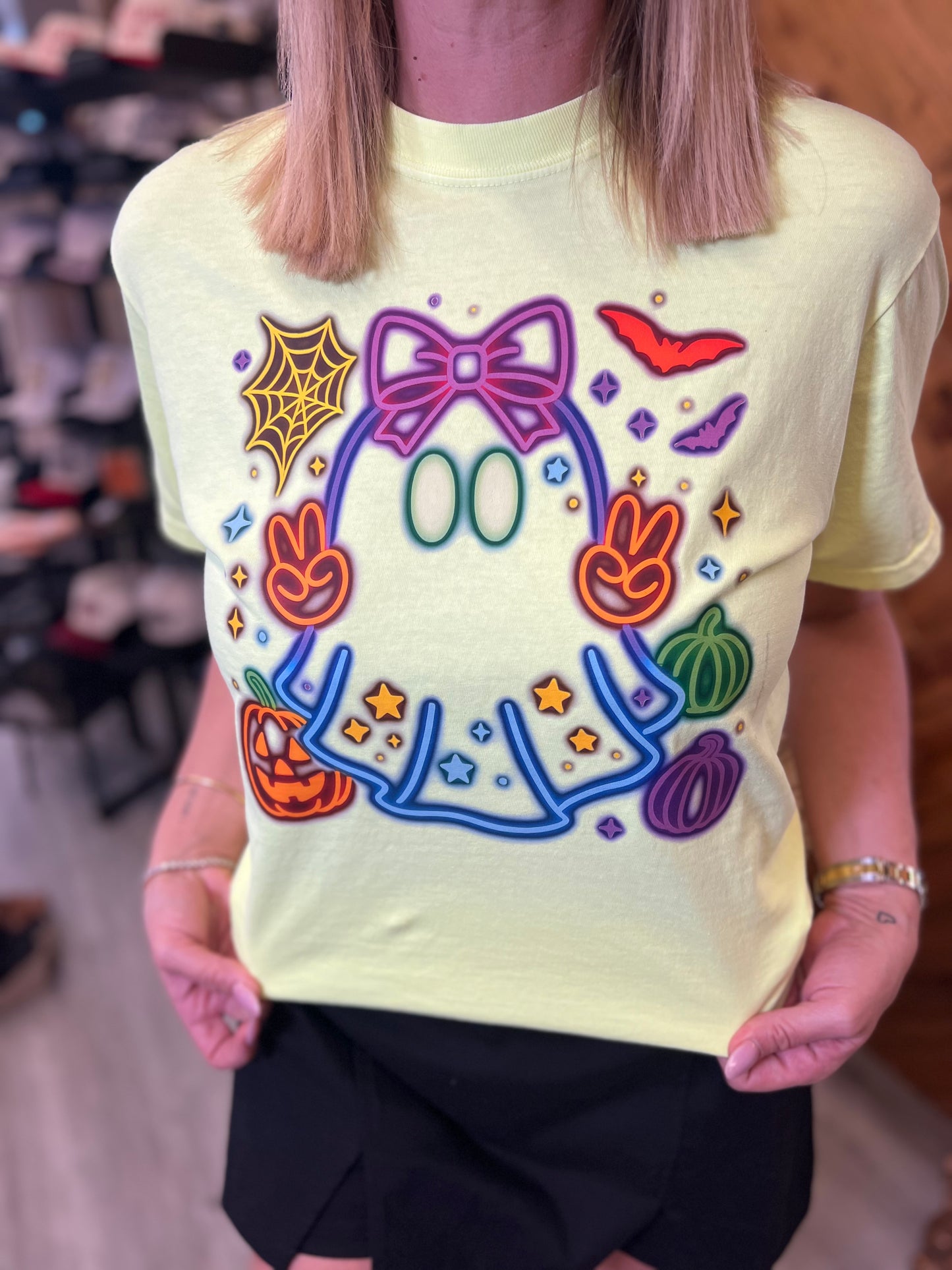 Neon Ghost Girly Tee