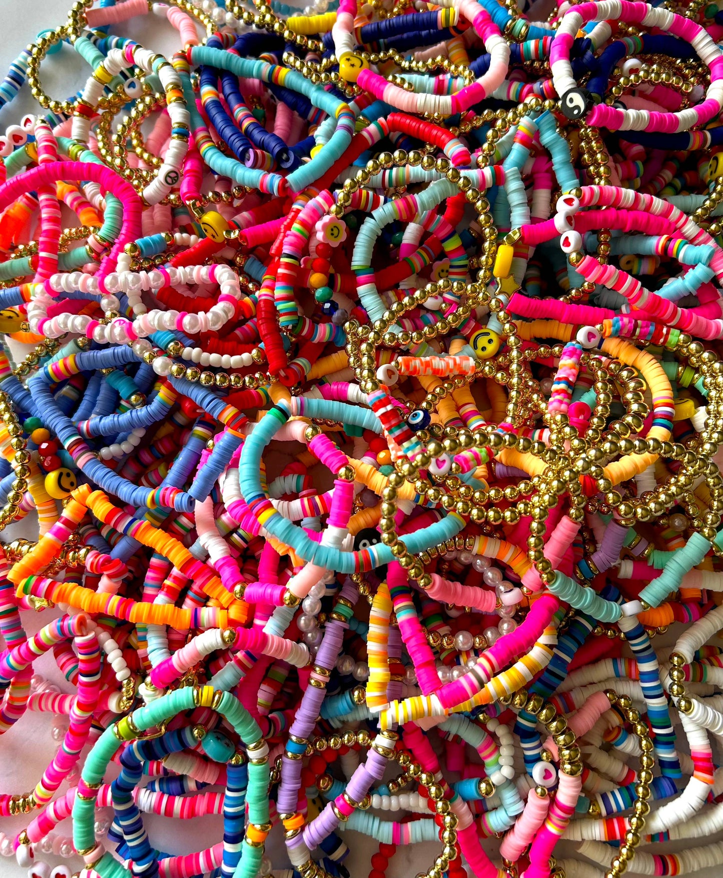 🩷Bright Colored Summer Stretchy Bracelets🌸