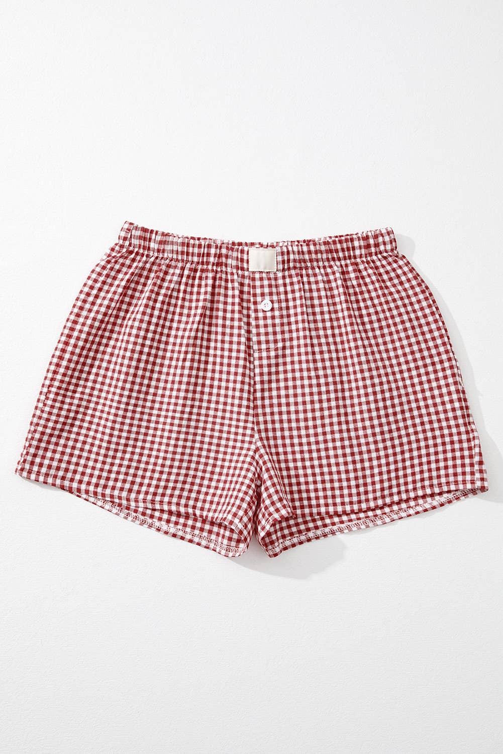 Stripe Plaid Printed High Waist Gingham Shorts