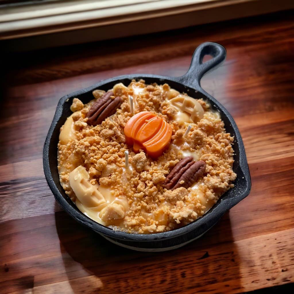 Pumpkin Pecan Waffles Iron Skillet Candle