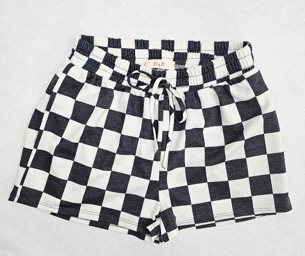 Plus Size Checkered Shorts