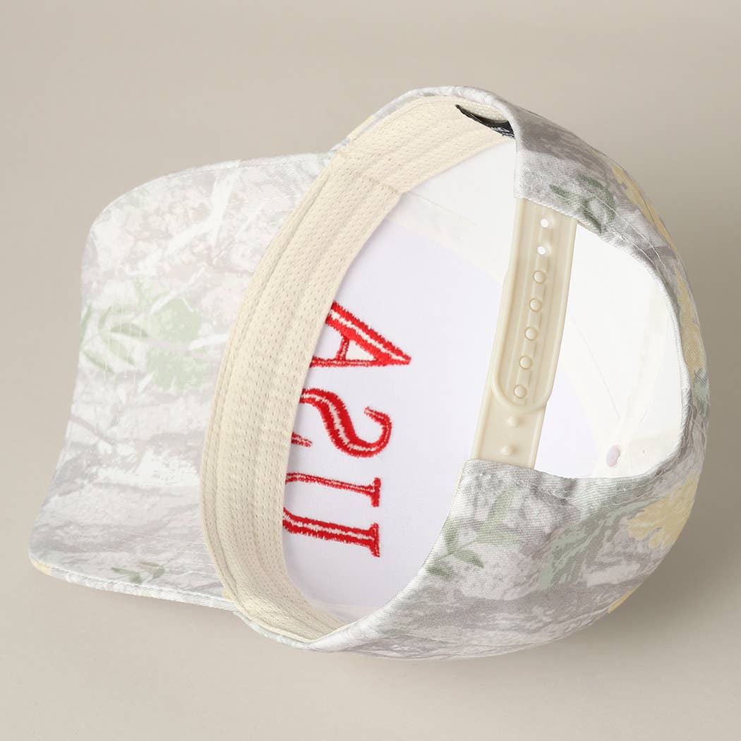 USA Letter Embroidery Camo Print Baseball Cap