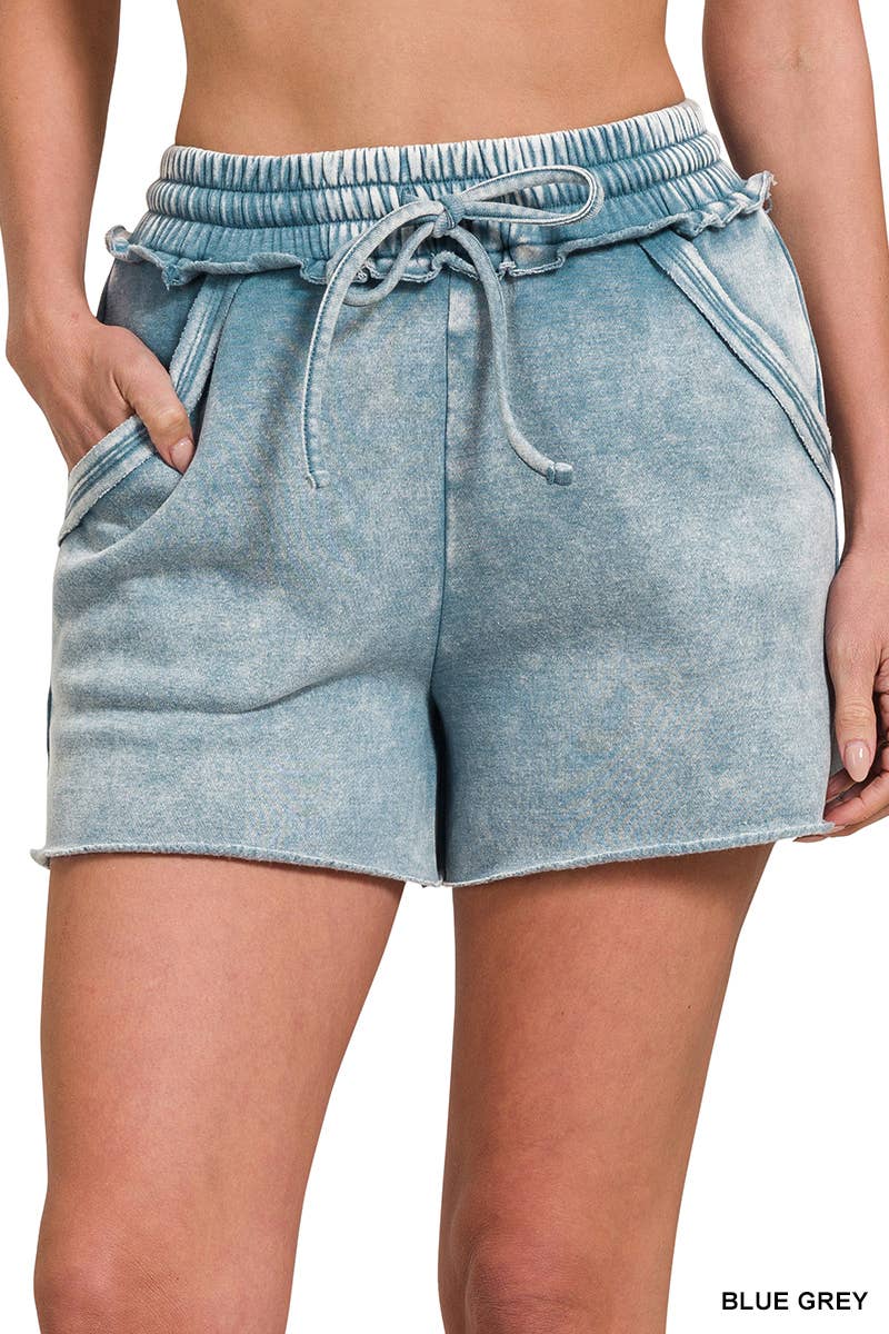 Elastic Waistband Dolphin Shorts