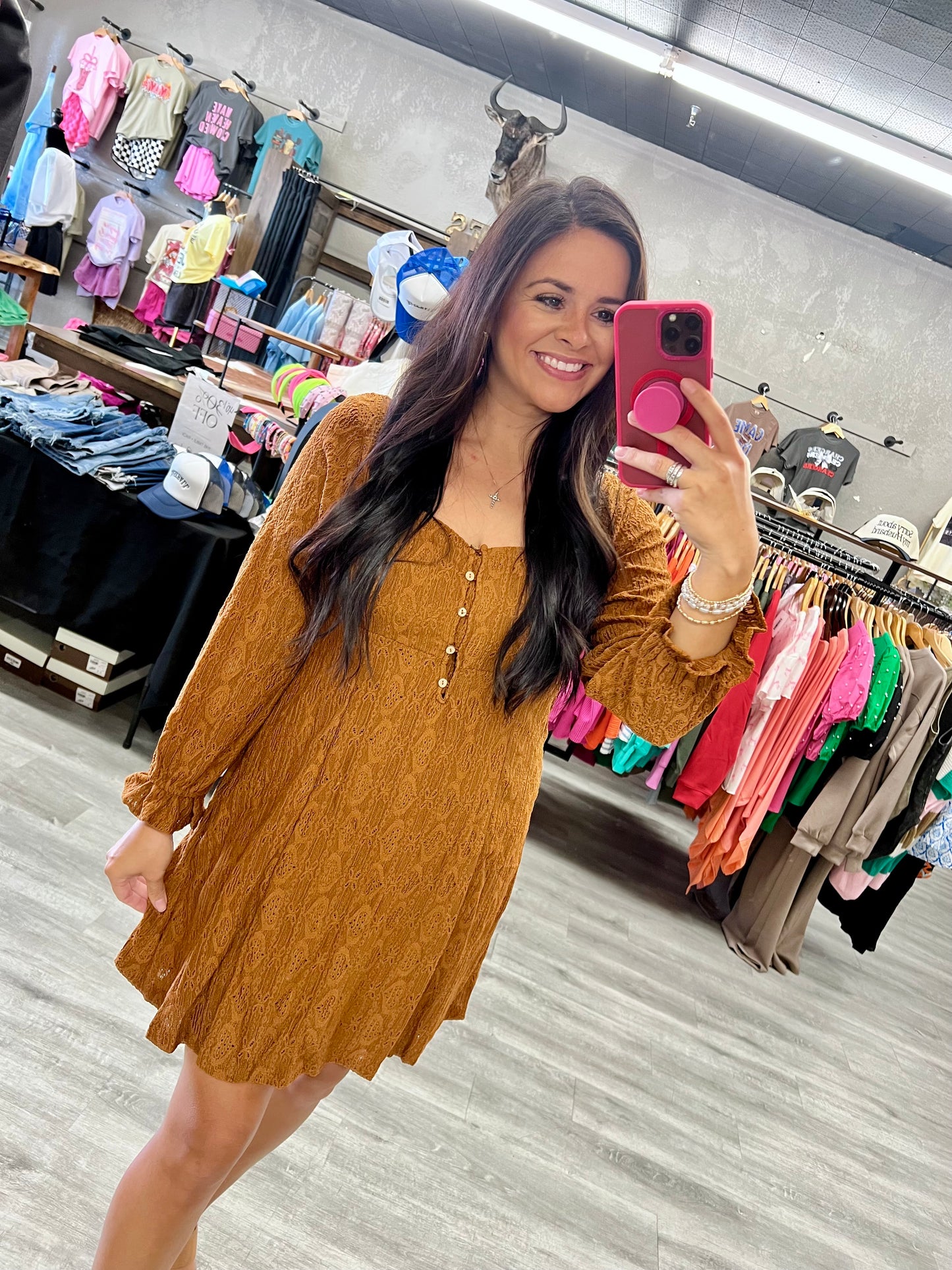 Chestnut Lace Dress