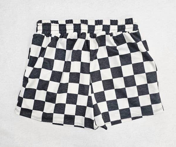 Plus Size Checkered Shorts