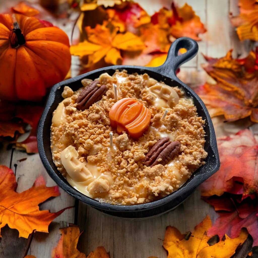 Pumpkin Pecan Waffles Iron Skillet Candle