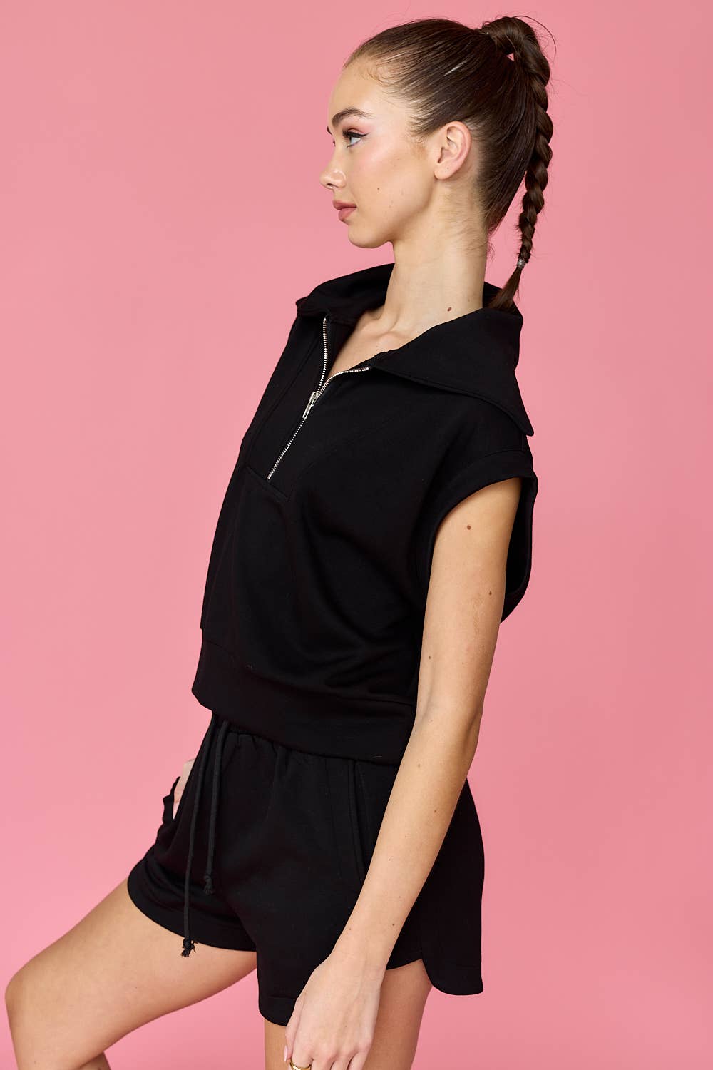 Blake Half Zip Top + Shorts Set