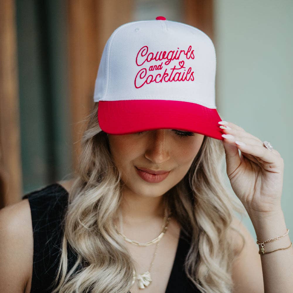 Cowgirls and Cocktails Two-Toned Wholesale Vintage Hat