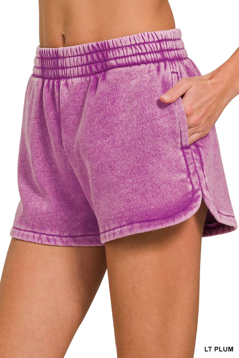 Elastic Waistband Dolphin Shorts
