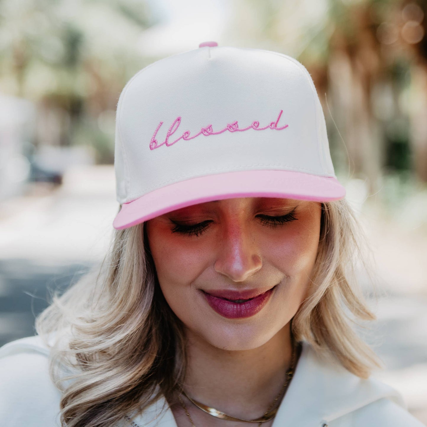 Blessed (Cursive) Wholesale Two-Toned Vintage Hat