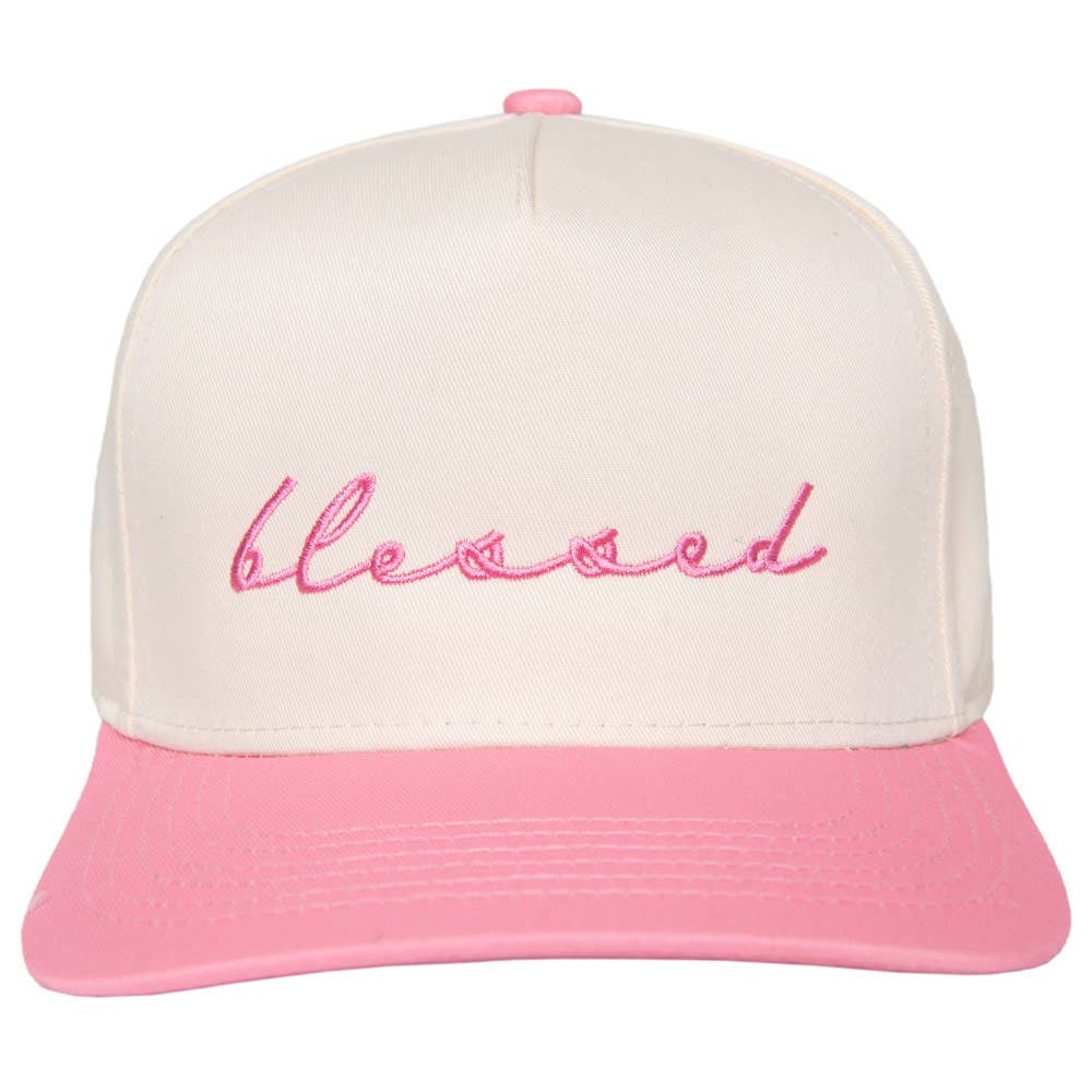 Blessed (Cursive) Wholesale Two-Toned Vintage Hat