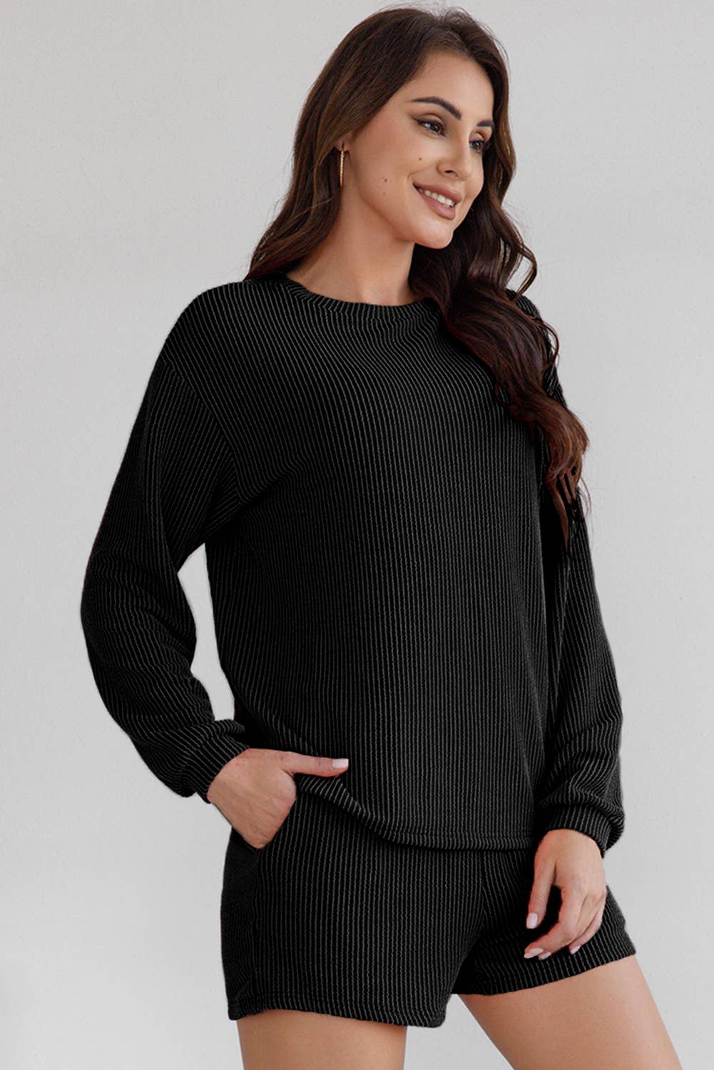 Kinsey Long Sleeve Top Shorts Set