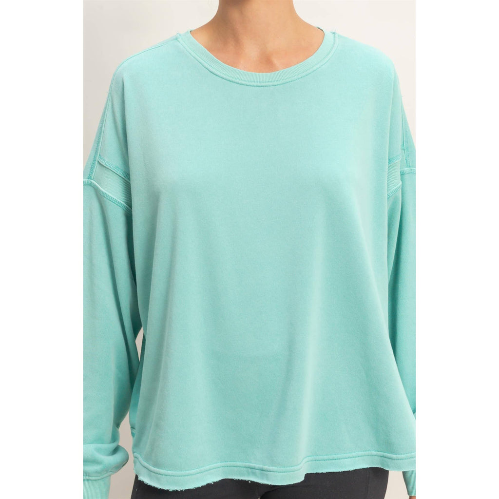Oversized Cross Detail Open Back Sweatshirt