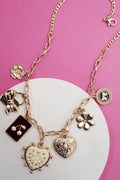 CHARM NECKLACE-BOW CHERRY HEART FLOWER | 80N92409