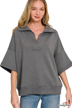 Scuba Collared Short Sleeve Pullover