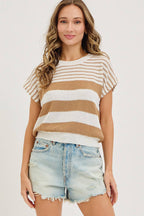 STRIPED SPRING/ SUMMER  KNIT TOP