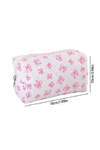 Coquette Bow Cosmetic Makeup Bag