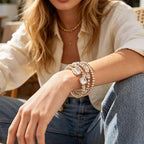 Multi Cubic Zirconia Beaded Bracelet
