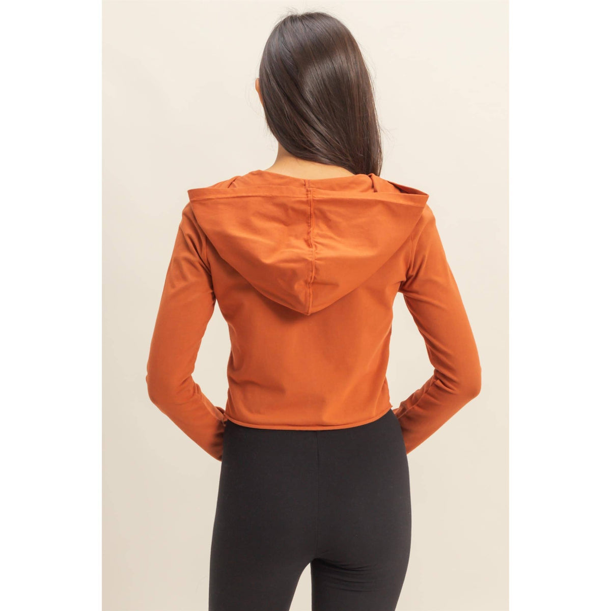 Zip Up Cropped Hoodie