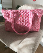 Western Print Everyday Carryall Tote Bag - Fabric Quilted 