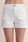 Colette Shorts Scallop Detail Pocket