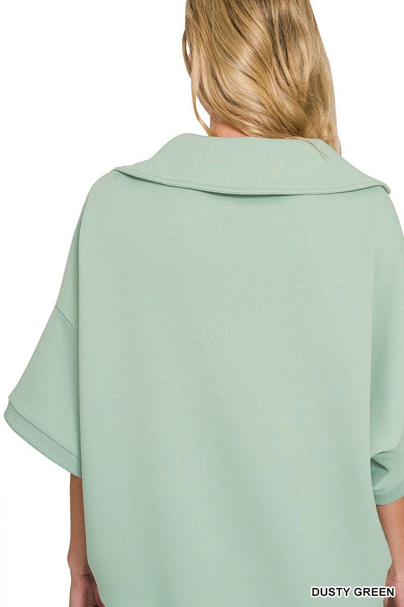 Scuba Collared Short Sleeve Pullover