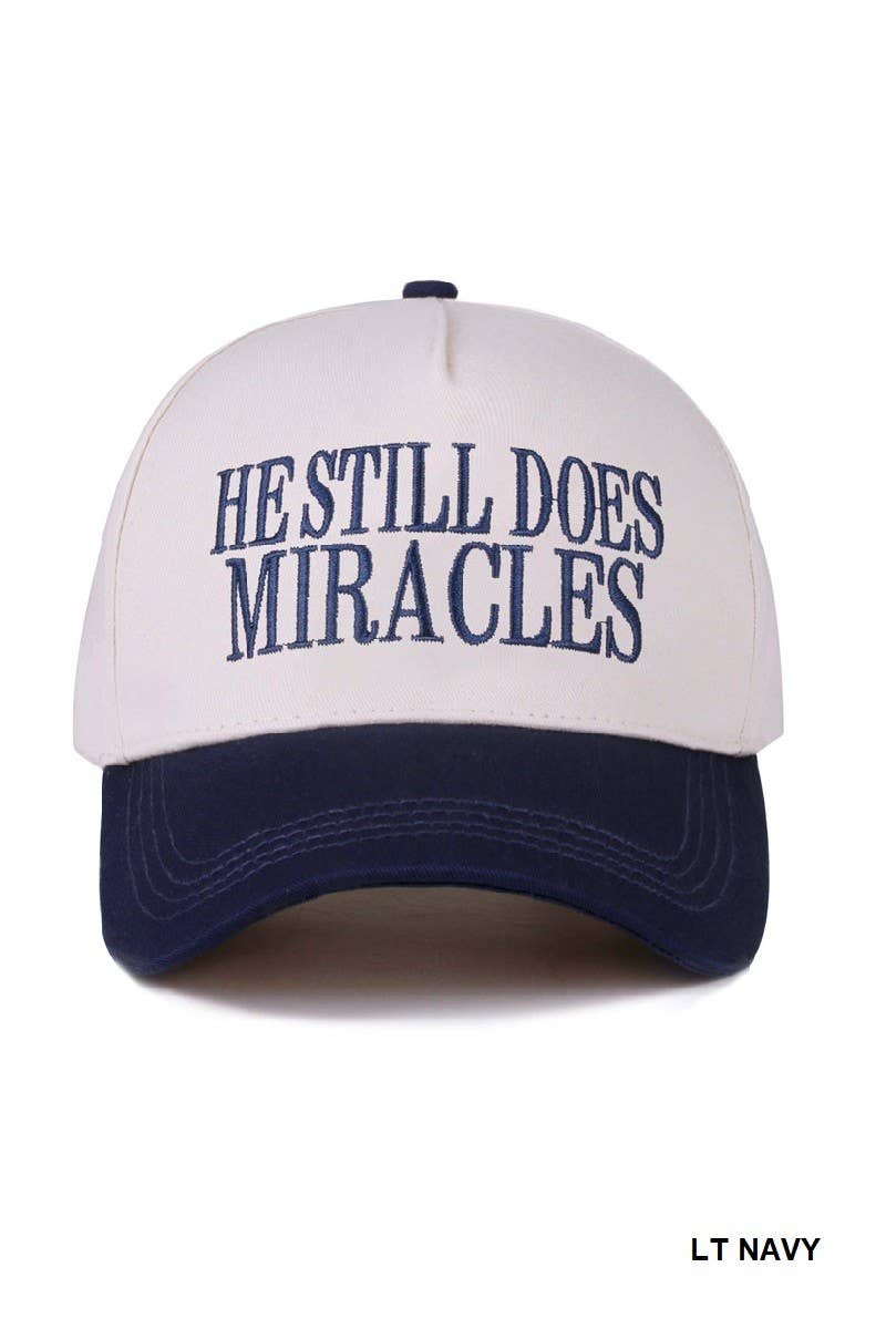 He Still Does Miracles Two Tone Canvas Cotton Cap