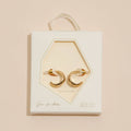 CZ Northern Star Huggie Earrings | 18K Gold Dipped
