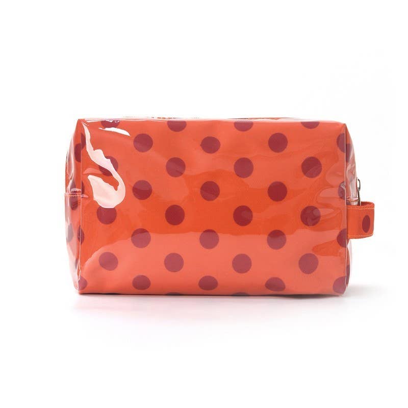 POLKA DOT WATERPROOF CLEAR COSMETIC MAKEUP POUCH BAG |40P630