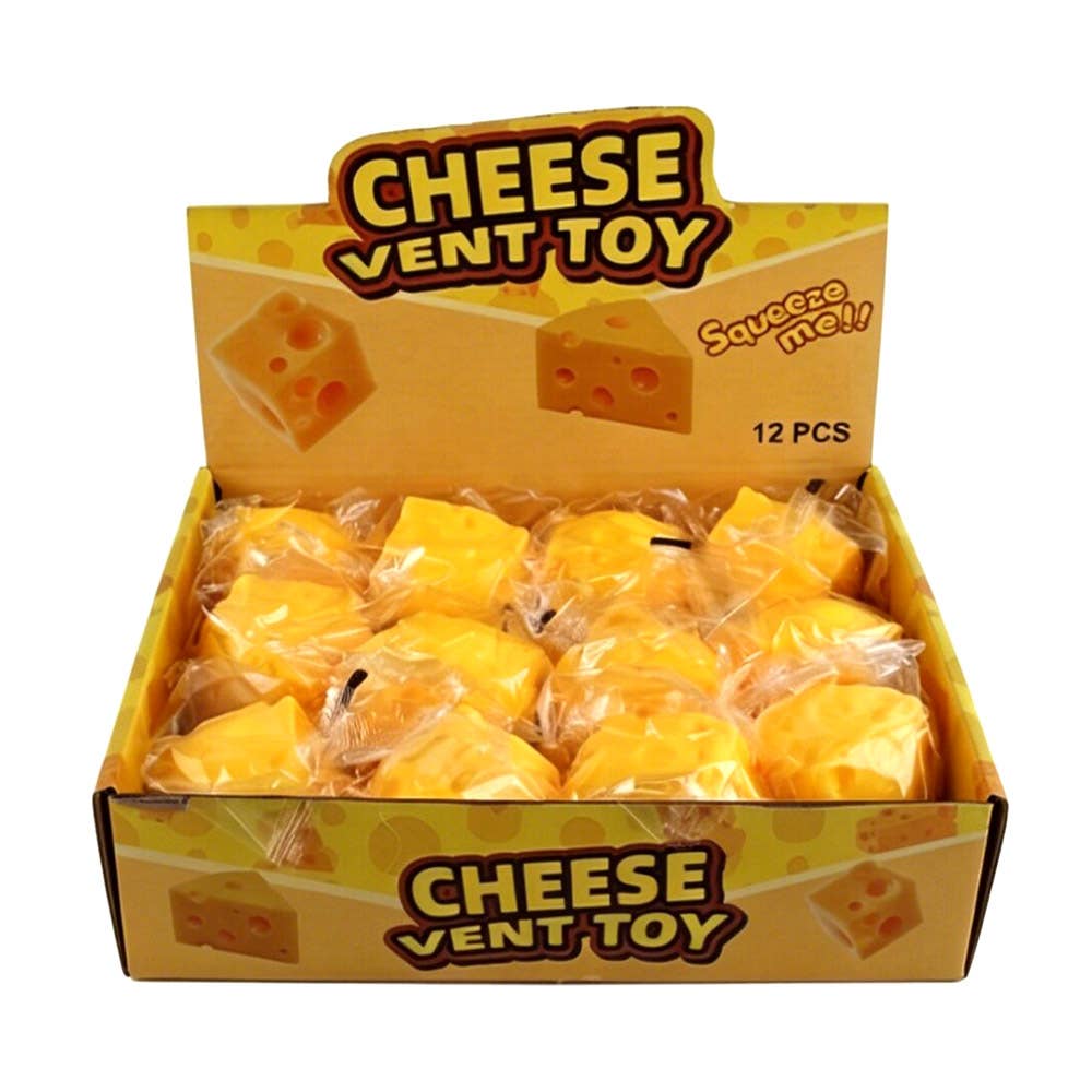 12PCS - Cheese Cube Squeeze Squishy Stress Relief Toy