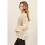 Distressed Knit Sweater