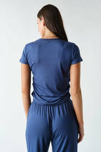 Marlow Short-Sleeve Ruched Two-Piece Set