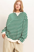 Striped Long Sleeve Pullover