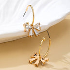 Crystal Bow Hoop Earrings | 80E62501