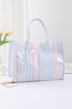 Striped Rectangular Shopper Tote Bag