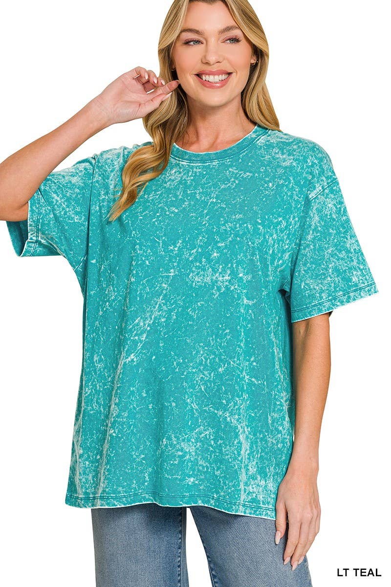 Washed Short Sleeve Top