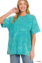 Washed Short Sleeve Top