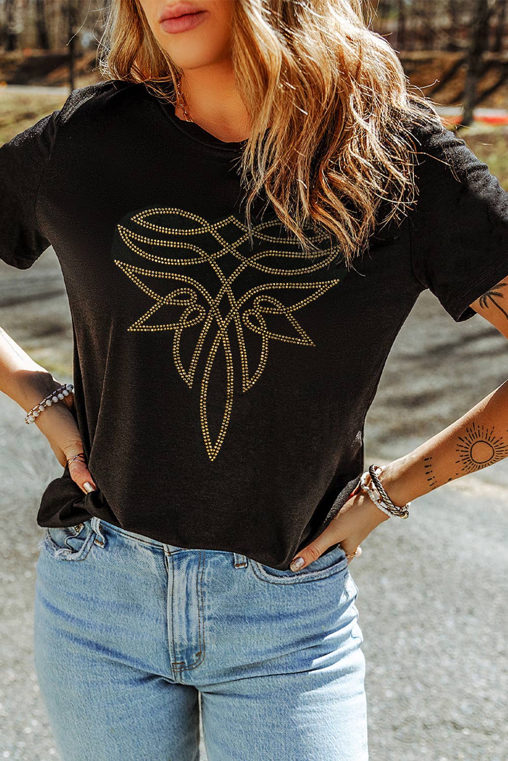 Western Rhinestone Tee