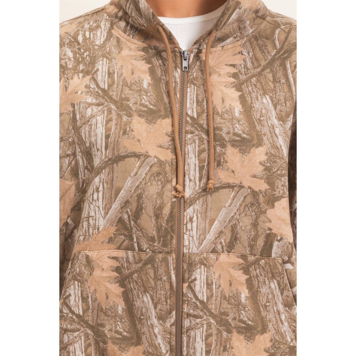 Tree Camouflage Zip-Up Hoodie