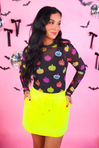 Kate Mesh Top- Pumpkin Pop