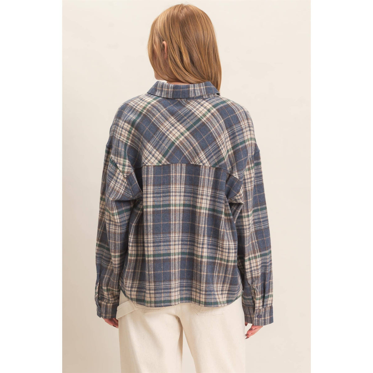 Plaid Button-Up Shirt