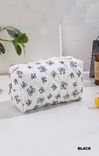 Coquette Bow Cosmetic Makeup Bag