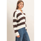 Rugby Stripe Polo Sweater