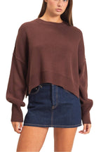 Ribbed Drop Shoulder Sweater