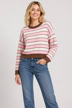 Striped Pullover With Contrast Hems